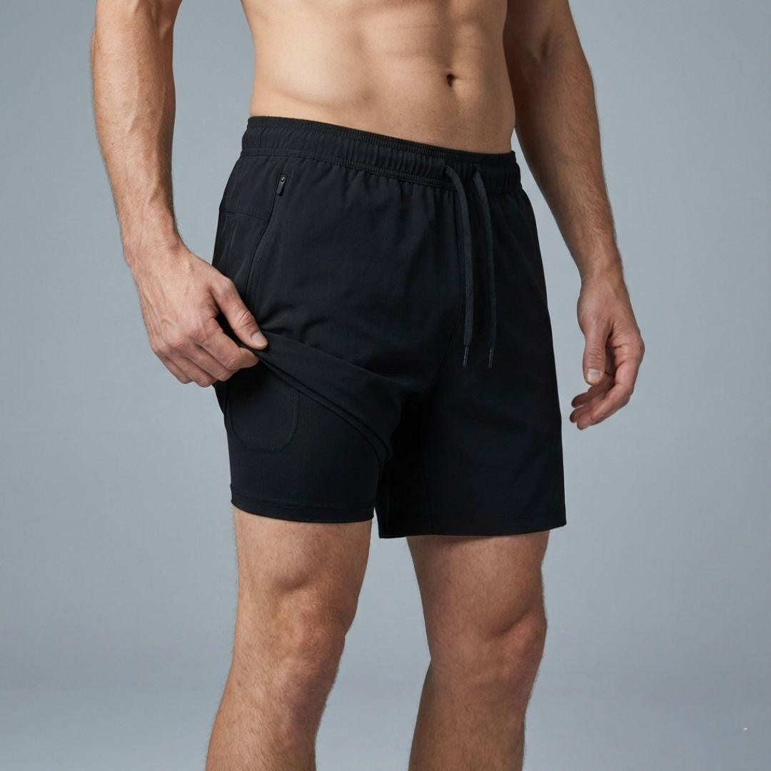 100% Natural Merino Wool & Cotton Gym Shorts