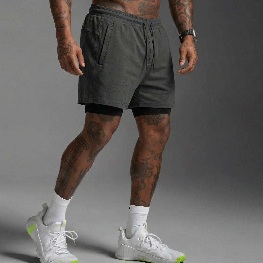 100% Natural Merino Wool & Cotton Gym Shorts