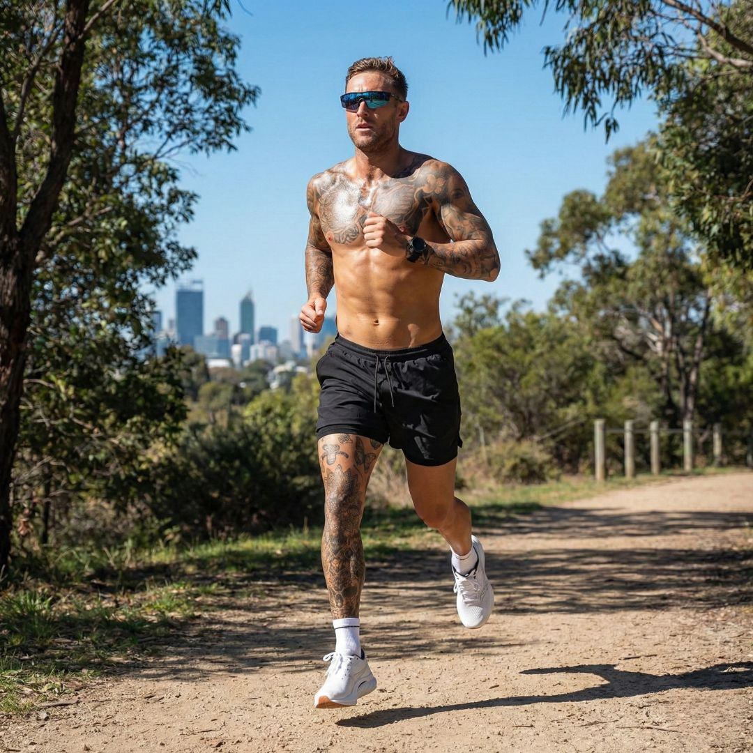 100% Natural Merino Wool & Cotton Gym Shorts