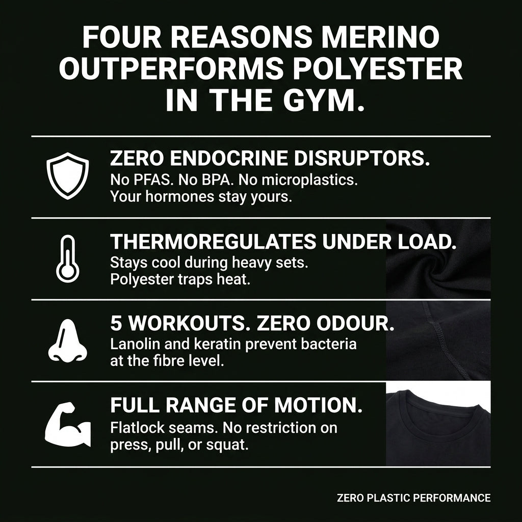 100% Merino Wool Gym Tee