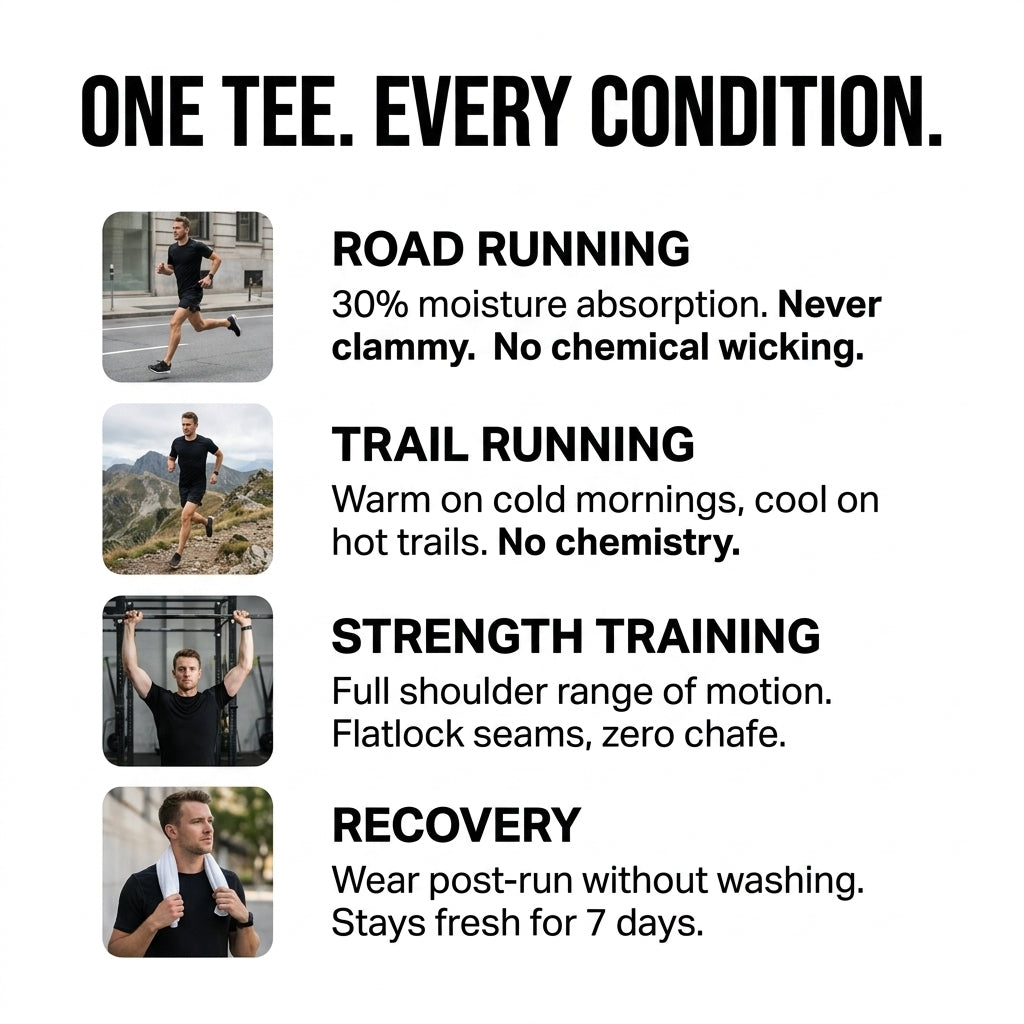 100% Merino Wool Running Tee