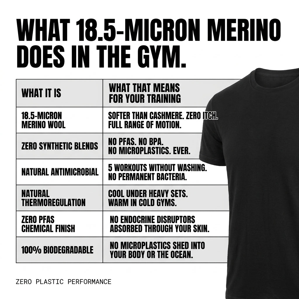100% Merino Wool Gym Tee