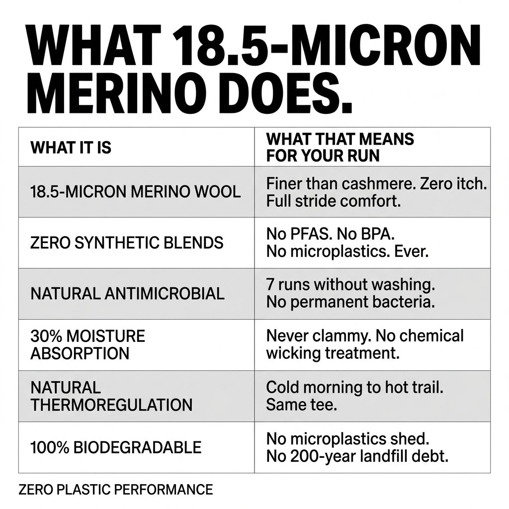 100% Merino Wool Running Tee